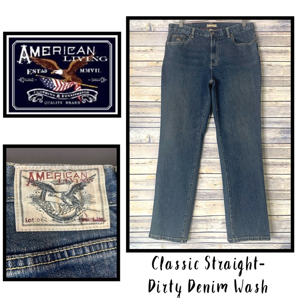American Living Classic Straight Leg Denim Jeans, Size 10